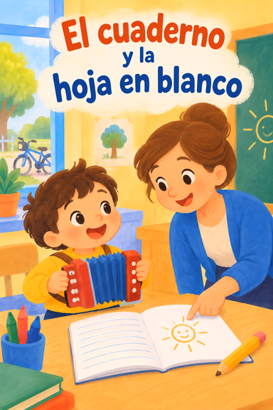 El cuaderno y la hoja en blanco
