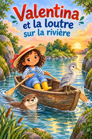 Valentina et la loutre sur la rivière