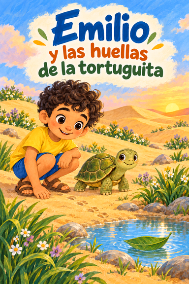 Emilio y las huellas de la tortuguita