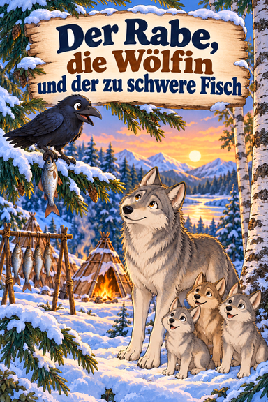 Der Rabe, die Wölfin und der zu schwere Fisch