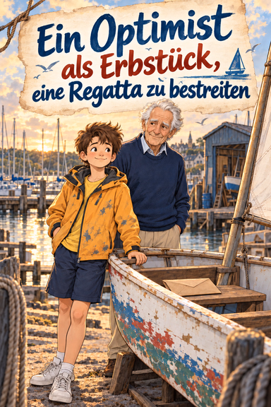 Ein Optimist als Erbstück, eine Regatta zu bestreiten