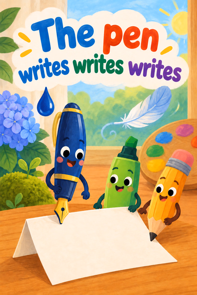 The pen writes writes writes