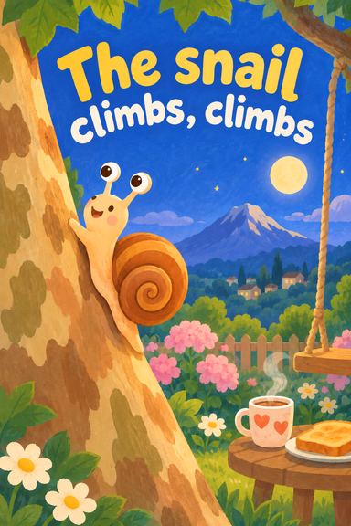 The snail climbs, climbs