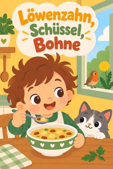 Löwenzahn, Schüssel, Bohne