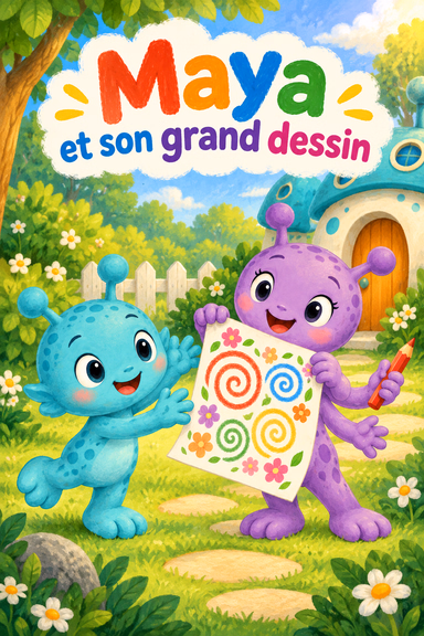 Maya et son grand dessin