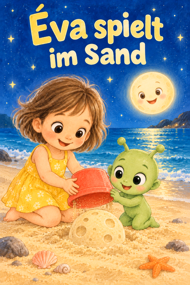 Eva spielt im Sand