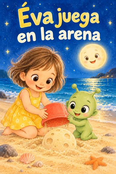 Eva juega en la arena