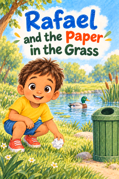 Rafael and the Paper in the Grass