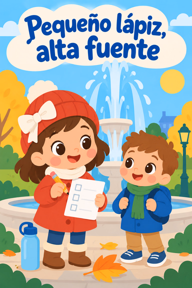 Pequeño lápiz, alta fuente