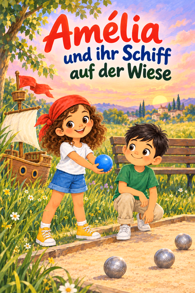 Amelia und ihr Schiff auf der Wiese