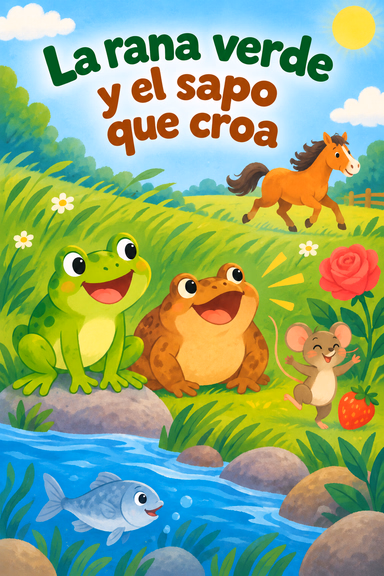 La rana verde y el sapo que croa