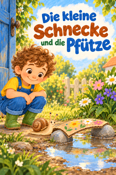 Die kleine Schnecke und die Pfütze