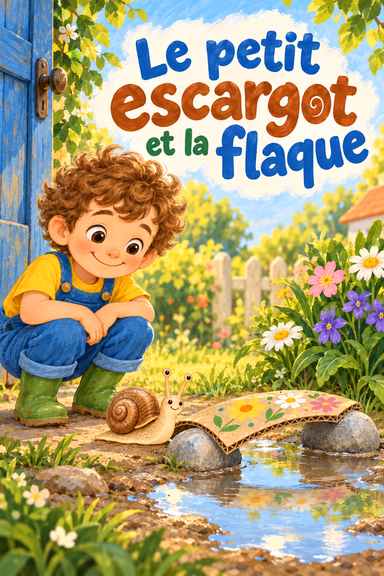 Le petit escargot et la flaque