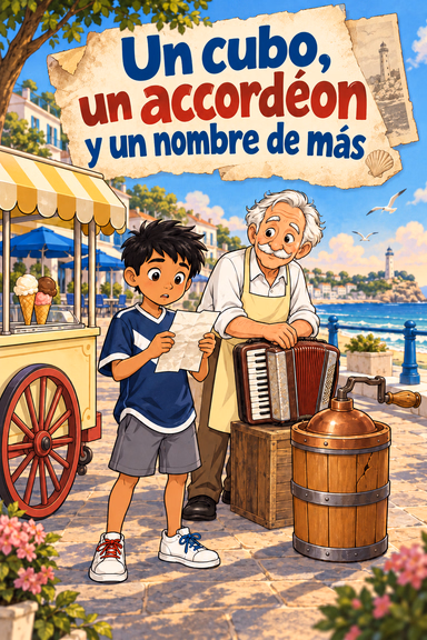 Un cubo, un acordeón y un nombre de más