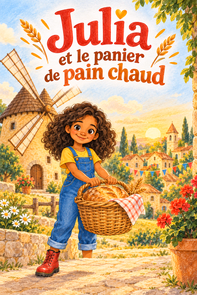 Julia et le panier de pain chaud