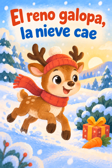 El reno galopa, la nieve cae