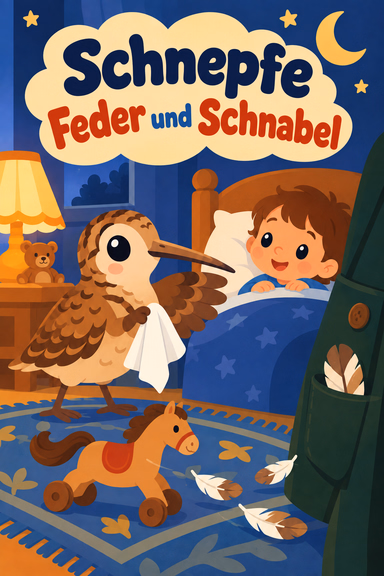 Schnepfe Feder und Schnabel
