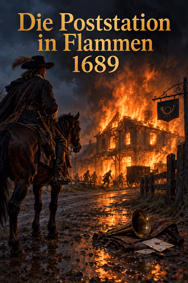 Die Poststation in Flammen 1689