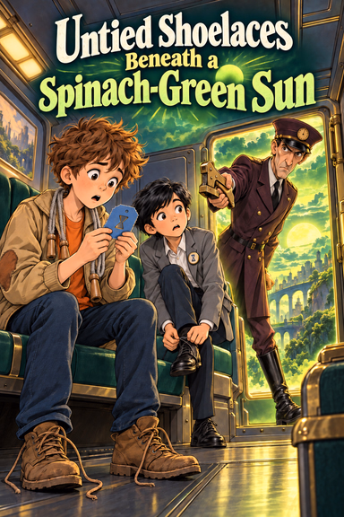 Untied Shoelaces Beneath a Spinach-Green Sun