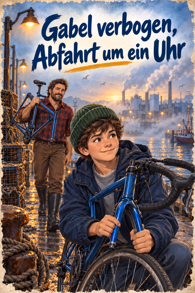 Gabel verbogen, Abfahrt um ein Uhr