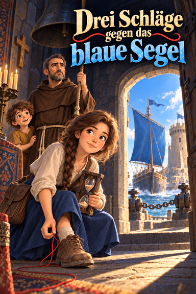 Drei Schläge gegen das blaue Segel