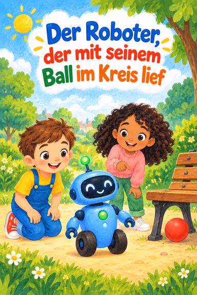 Der Roboter, der mit seinem Ball im Kreis lief