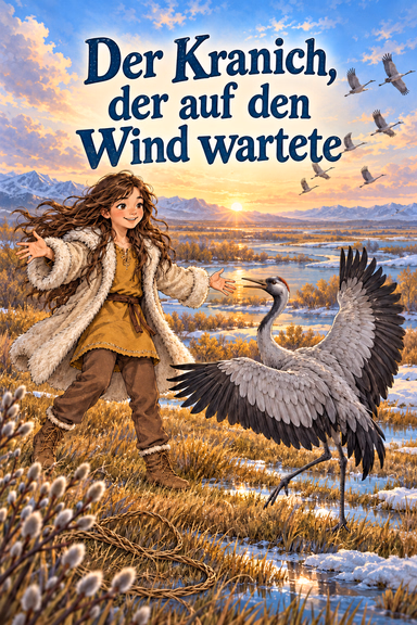 Der Kranich, der auf den Wind wartete
