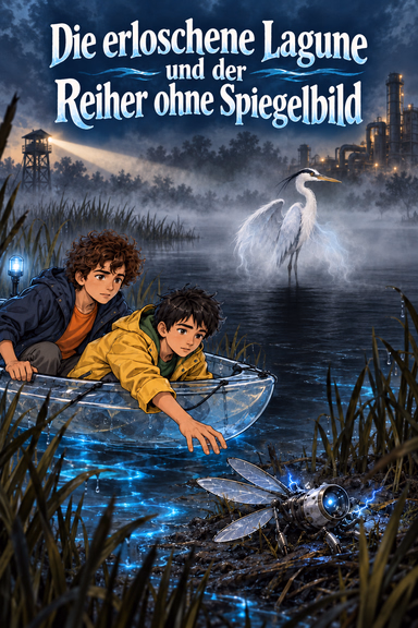 Die erloschene Lagune und der Reiher ohne Spiegelbild
