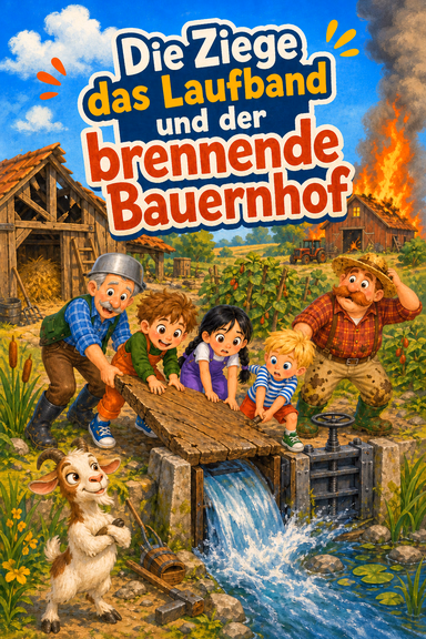 Die Ziege das Laufband und der brennende Bauernhof