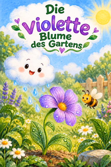 Die violette Blume des Gartens
