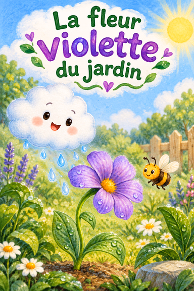 La fleur violette du jardin