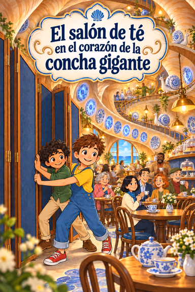 El salón de té en el corazón de la concha gigante