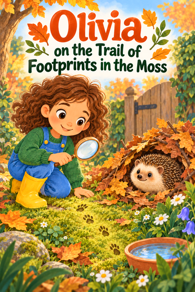 Olivia on the Trail of Footprints in the Moss