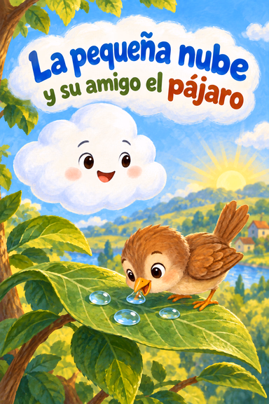 La pequeña nube y su amigo el pájaro