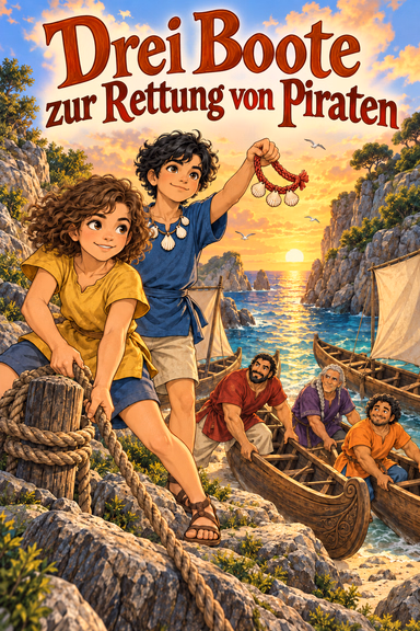 Drei Boote zur Rettung von Piraten