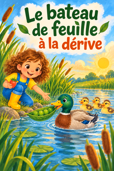 Le bateau de feuille à la dérive