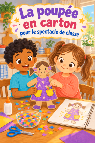 La poupée en carton pour le spectacle de classe