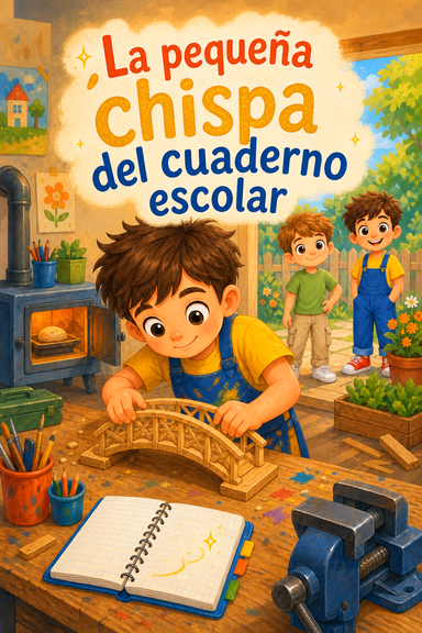 La pequeña chispa del cuaderno escolar