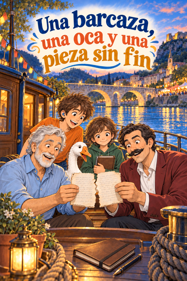 Una barcaza, una oca y una pieza sin fin