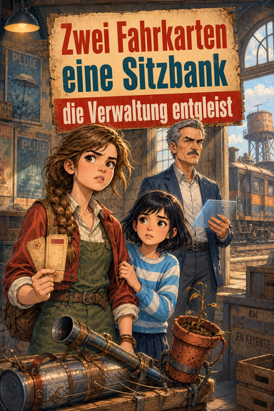 Zwei Fahrkarten eine Sitzbank die Verwaltung entgleist