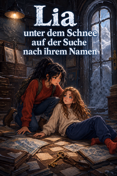Lia unter dem Schnee auf der Suche nach ihrem Namen