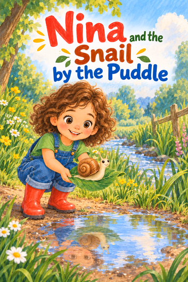 Nina and the Snail by the Puddle