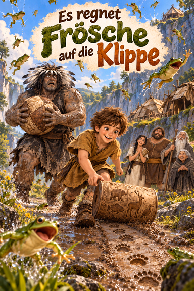 Es regnet Frösche auf die Klippe