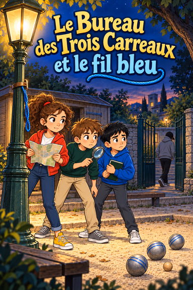Le Bureau des Trois Carreaux et le fil bleu
