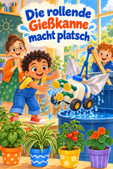 Die rollende Gießkanne macht platsch