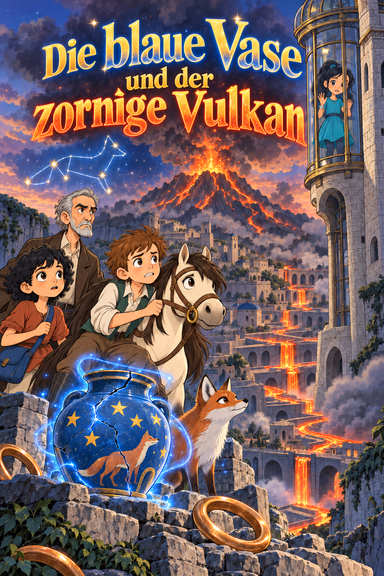 Die blaue Vase und der zornige Vulkan