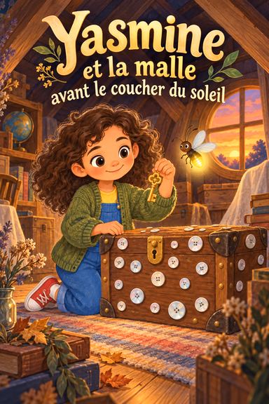 Yasmine et la malle avant le coucher du soleil