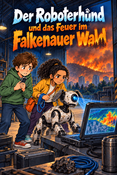 Der Roboterhund und das Feuer im Falkenauer Wald
