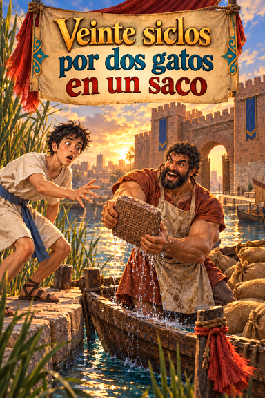 Veinte siclos por dos gatos en un saco