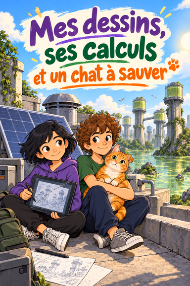 Mes dessins, ses calculs et un chat à sauver